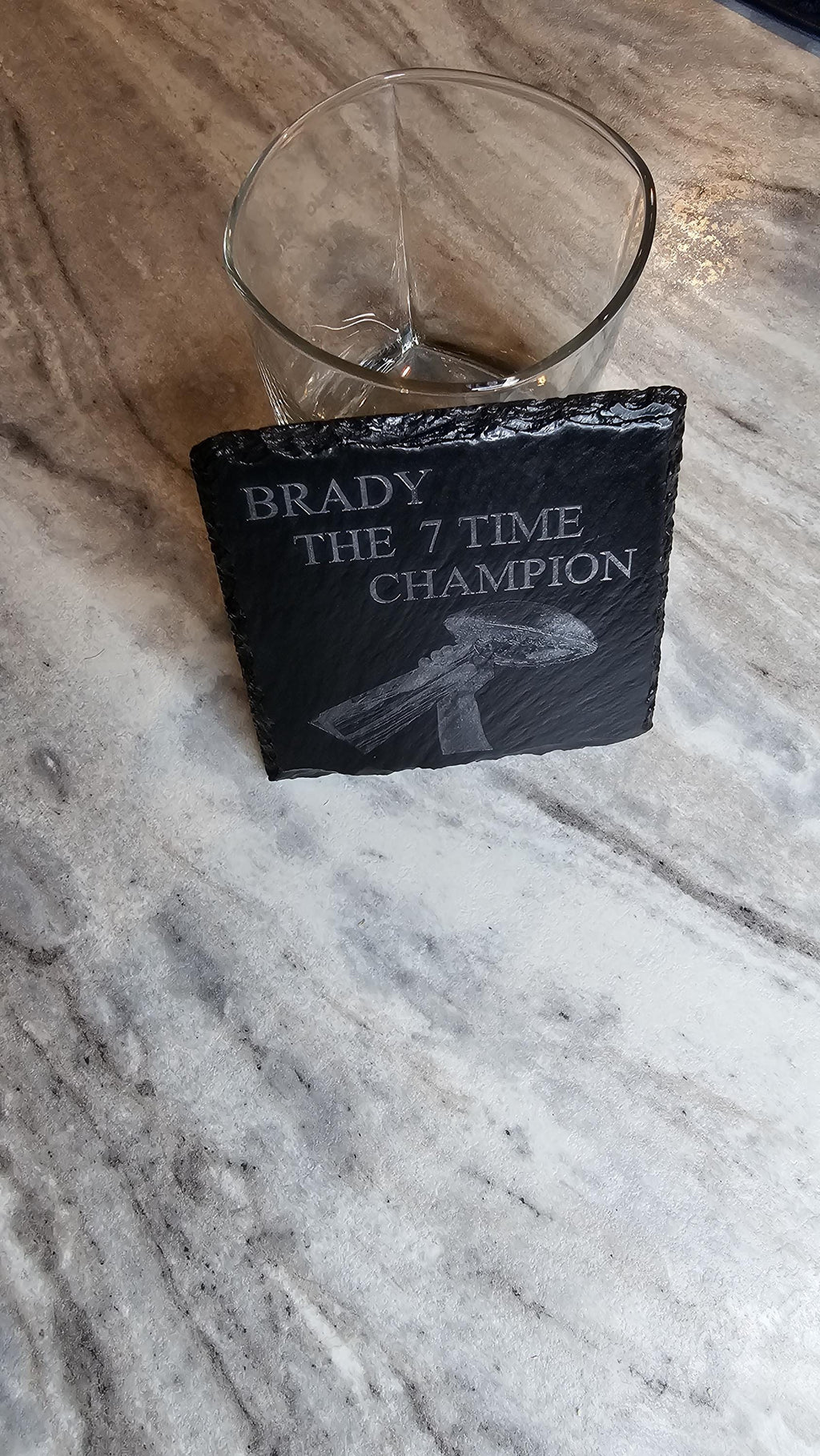 Tom Brady Collection – Hand-Painted Slate Coasters (Set of 4)