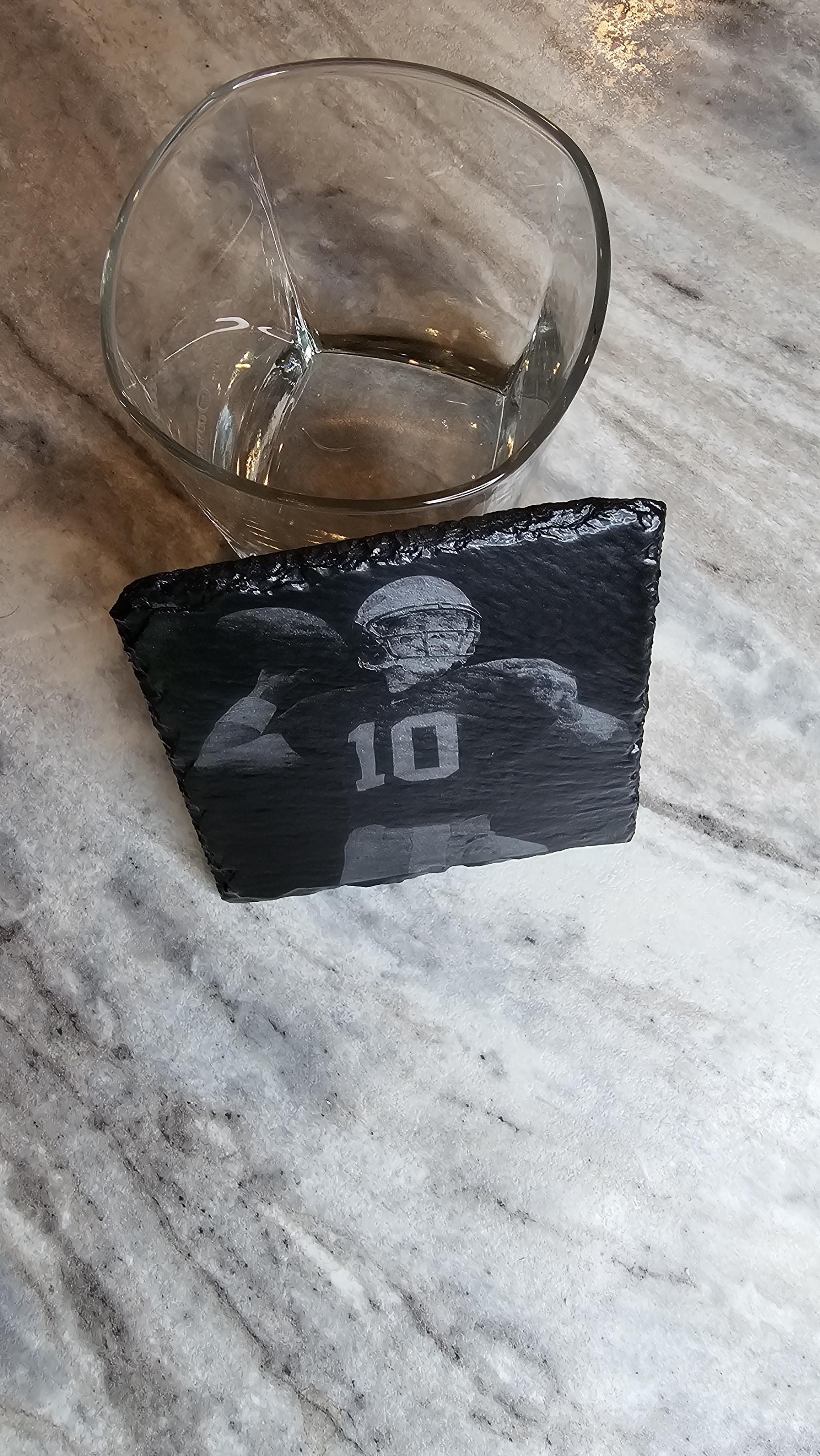 Tom Brady Collection – Hand-Painted Slate Coasters (Set of 4)