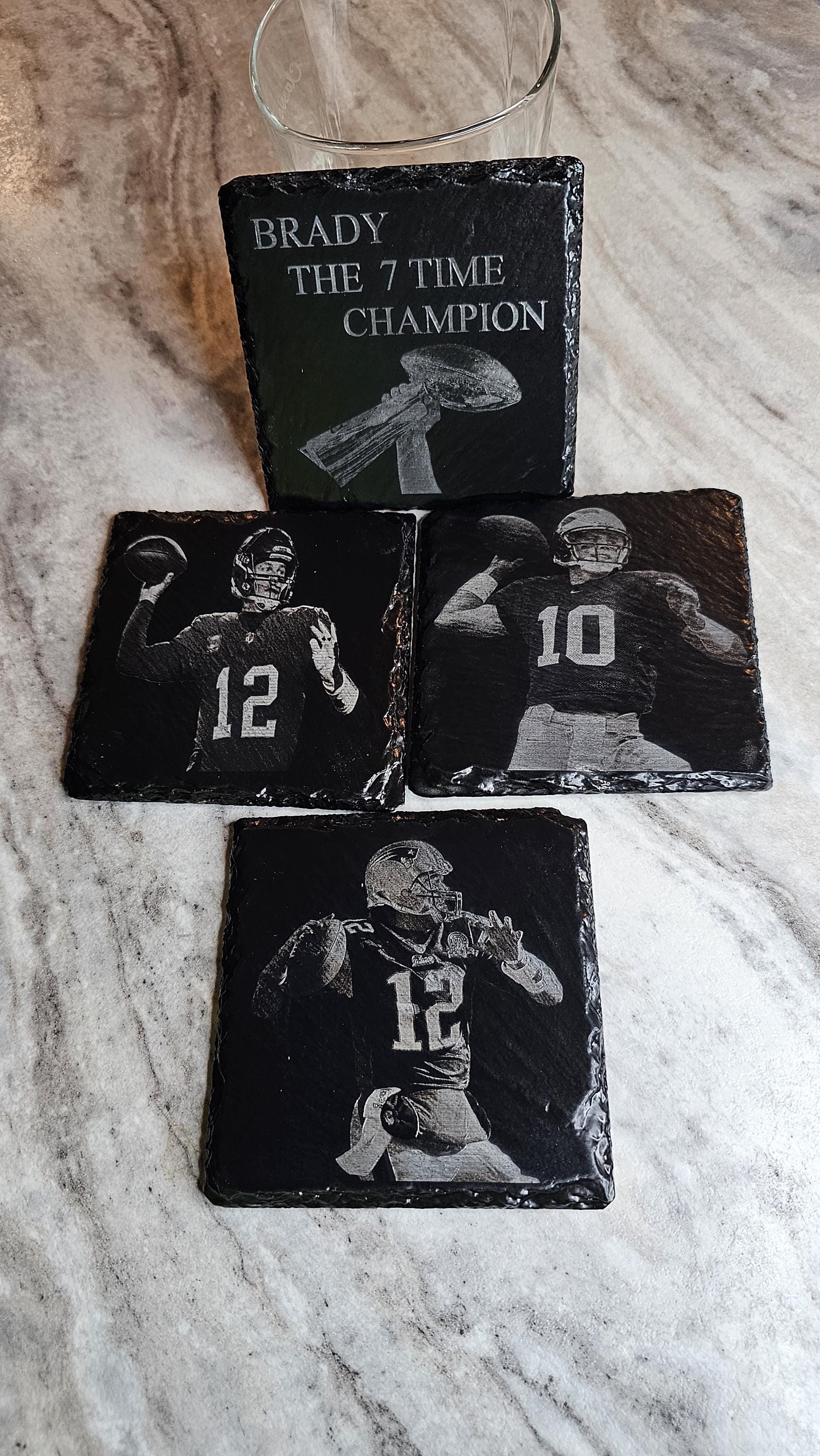 Tom Brady Collection – Hand-Painted Slate Coasters (Set of 4)