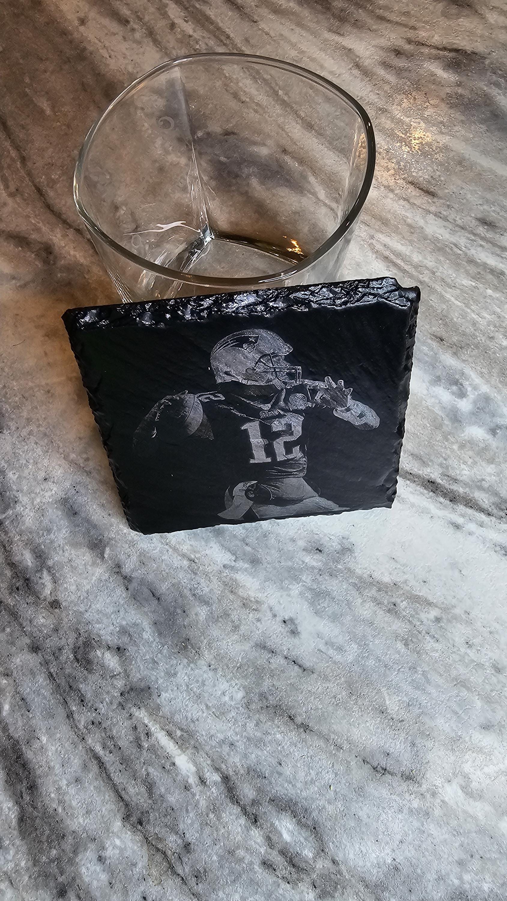 Tom Brady Collection – Hand-Painted Slate Coasters (Set of 4)