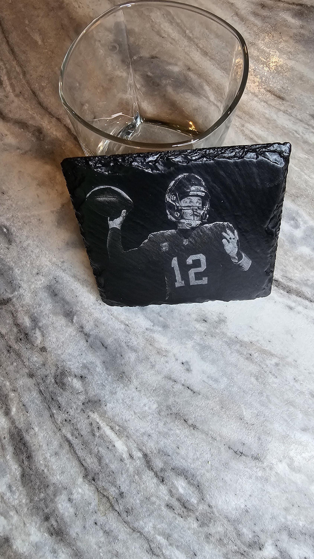 Tom Brady Collection – Hand-Painted Slate Coasters (Set of 4)