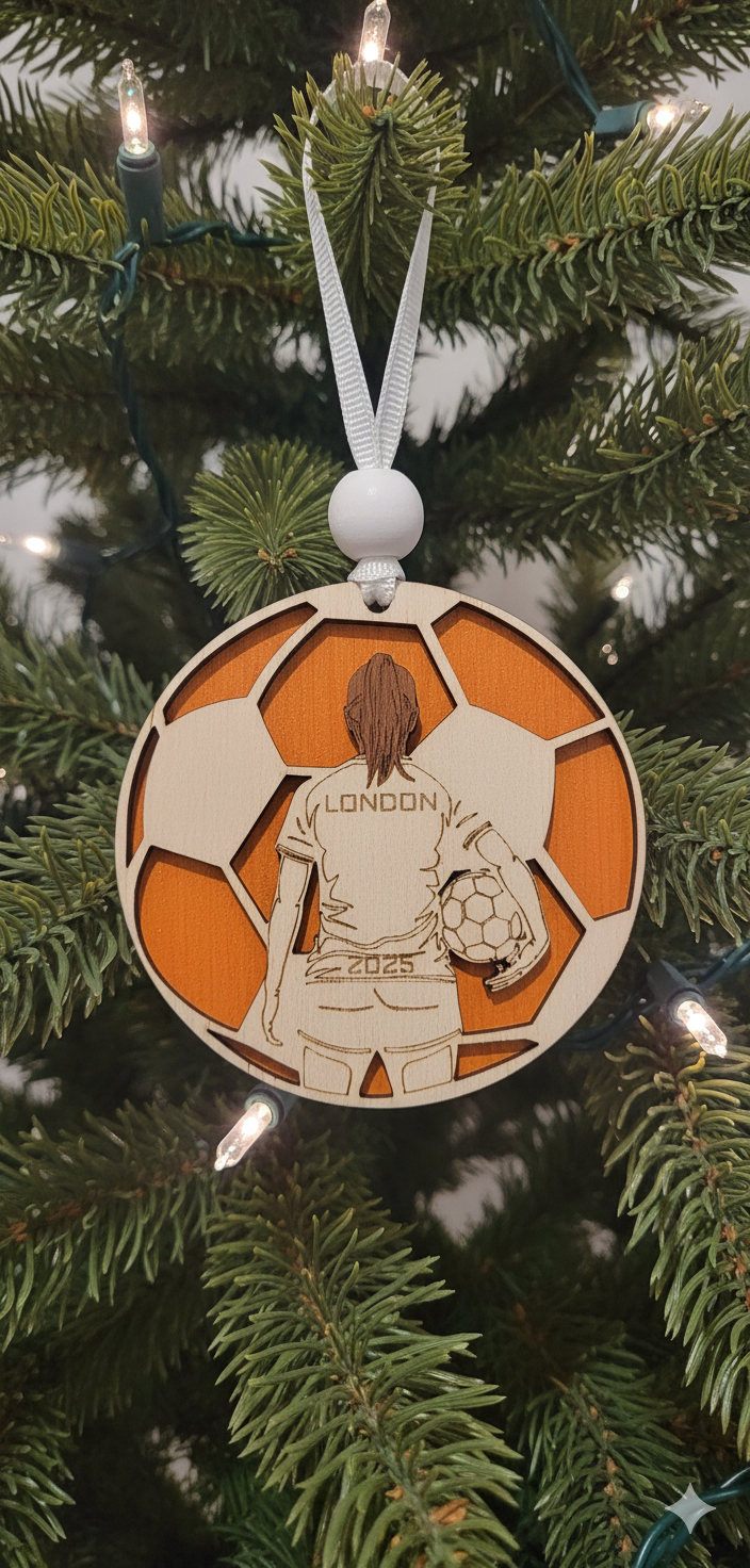 ⚽️Personalized Soccer Ornament