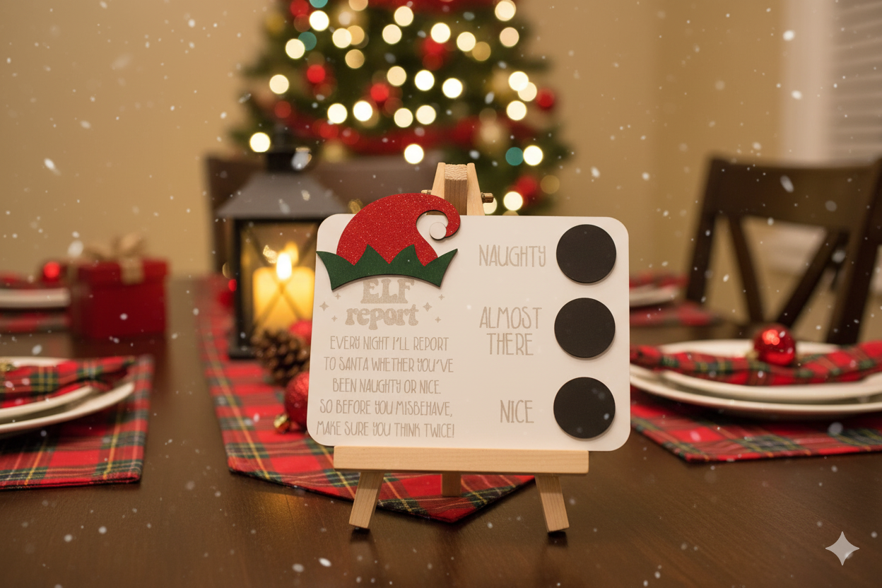 Elf Report with chalk