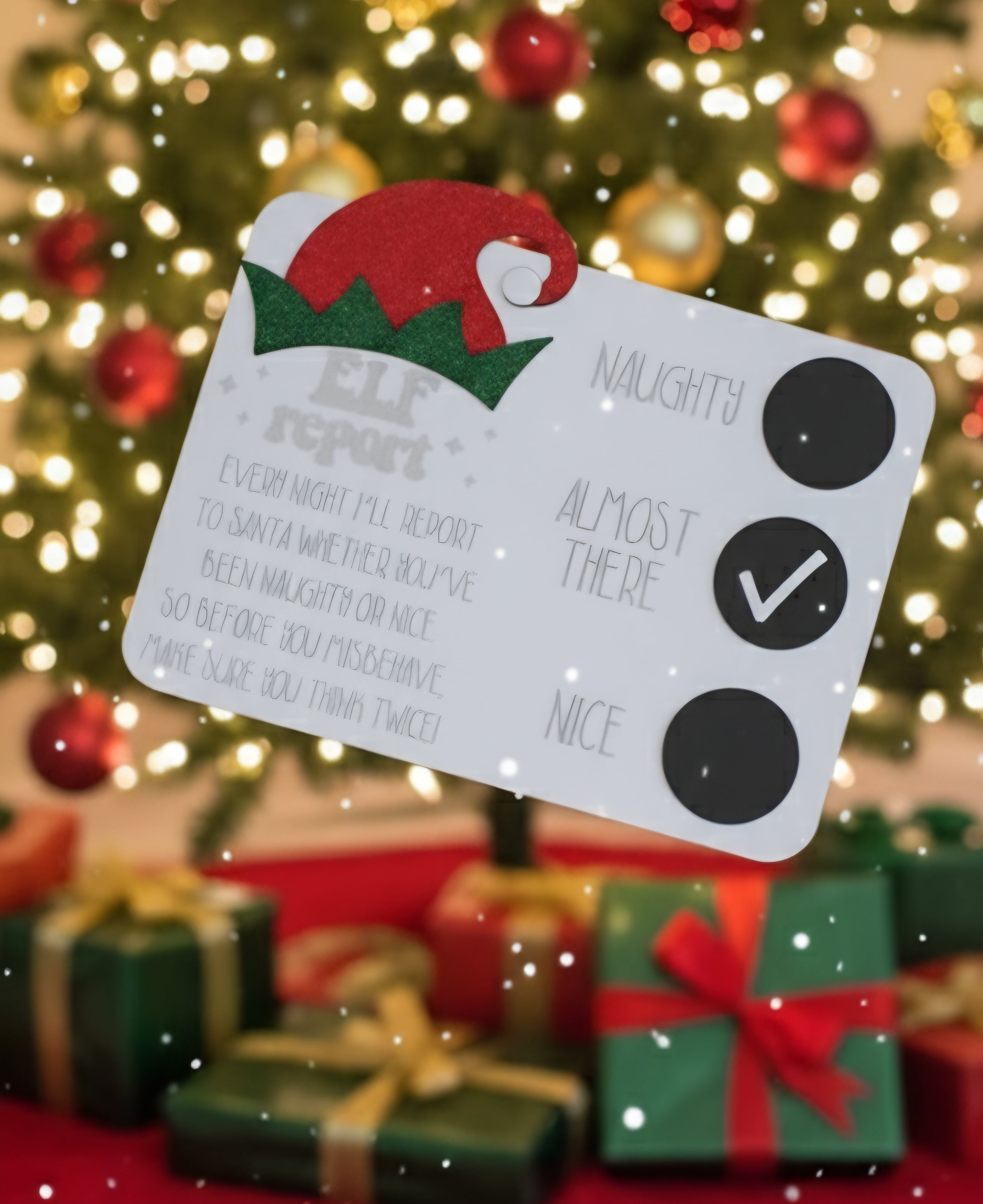 Elf Report with chalk