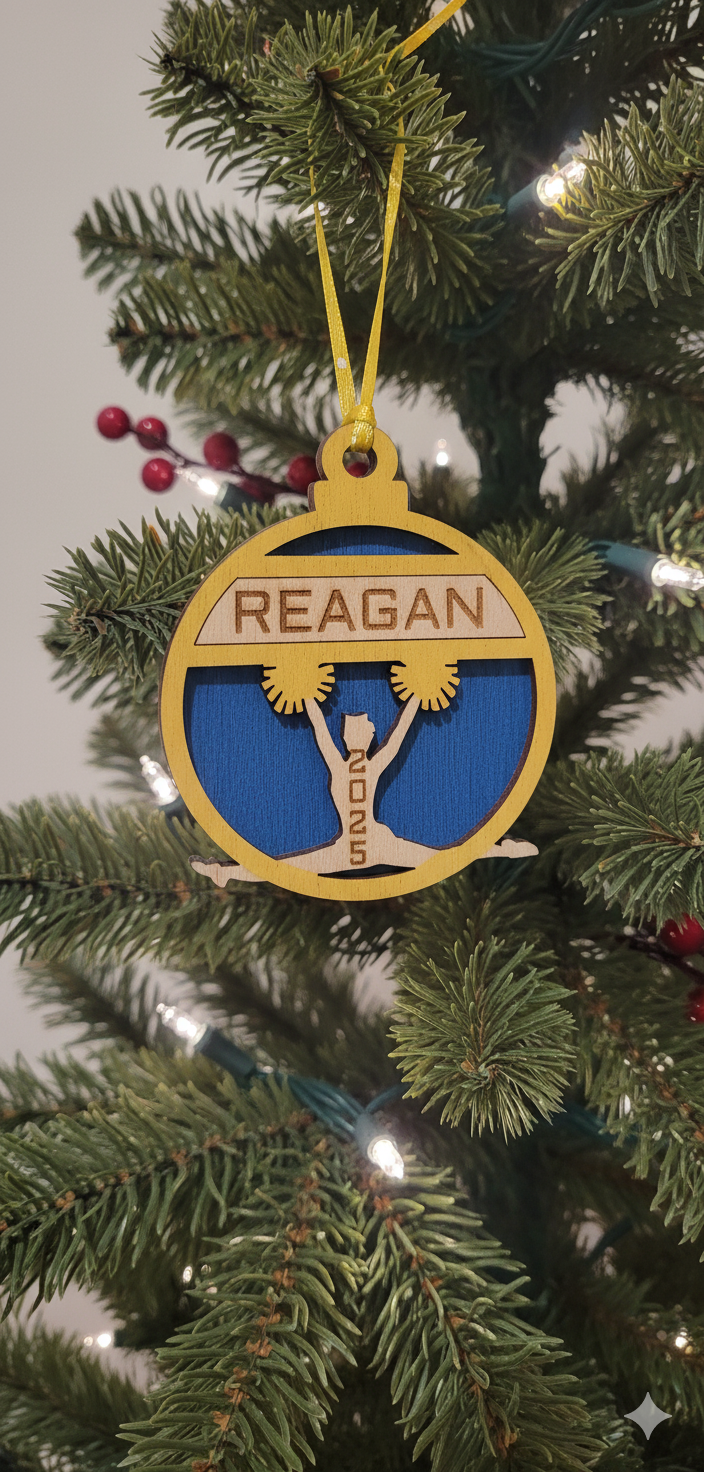 📣Personalized Cheer Ornament
