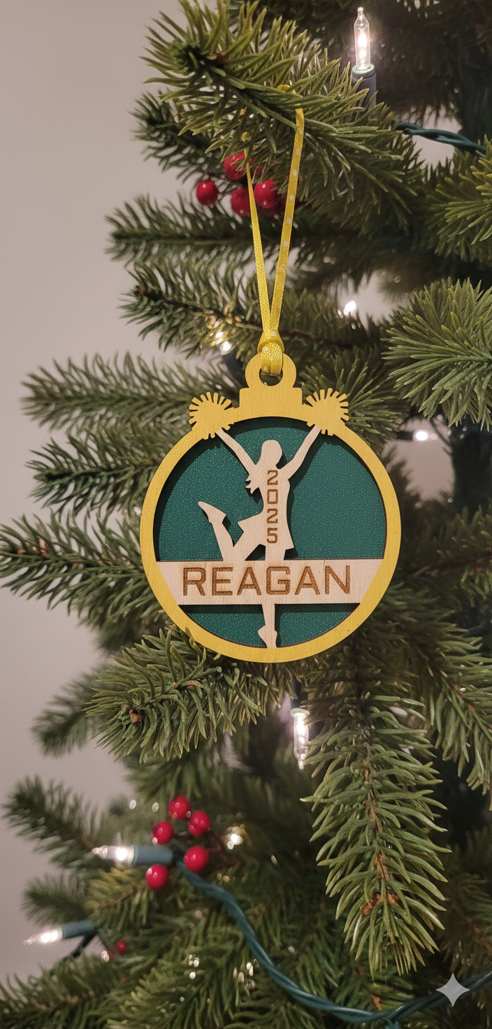 📣Personalized Cheer Ornament