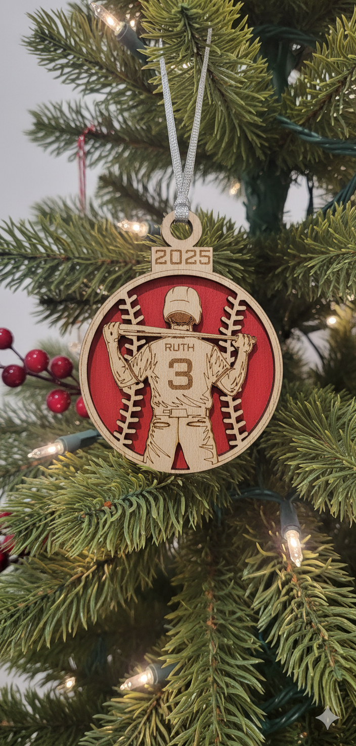 ⚾️Personalized Baseball Ornament